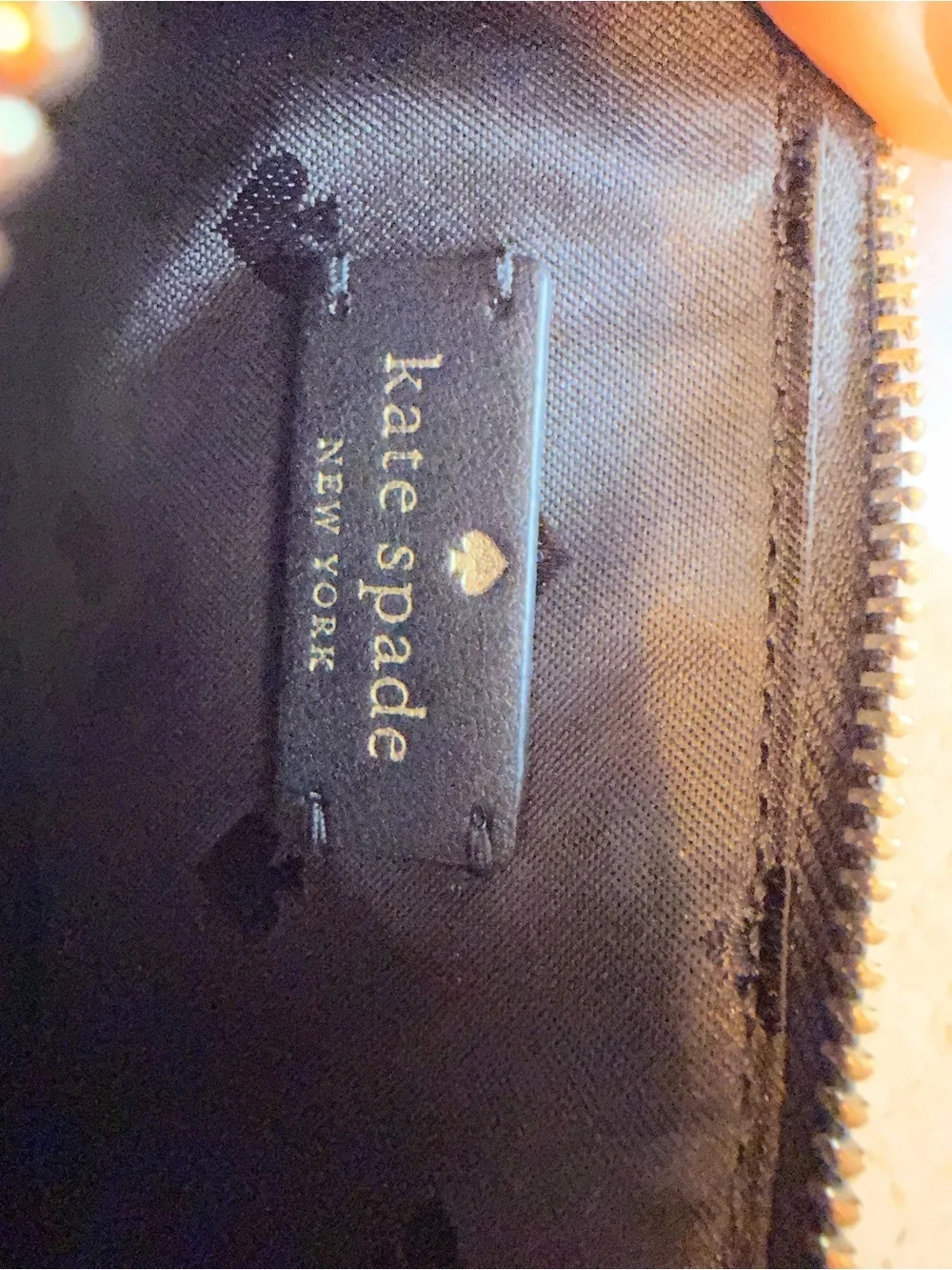 kate spade Black and Pink Floral Wristlet Clutch